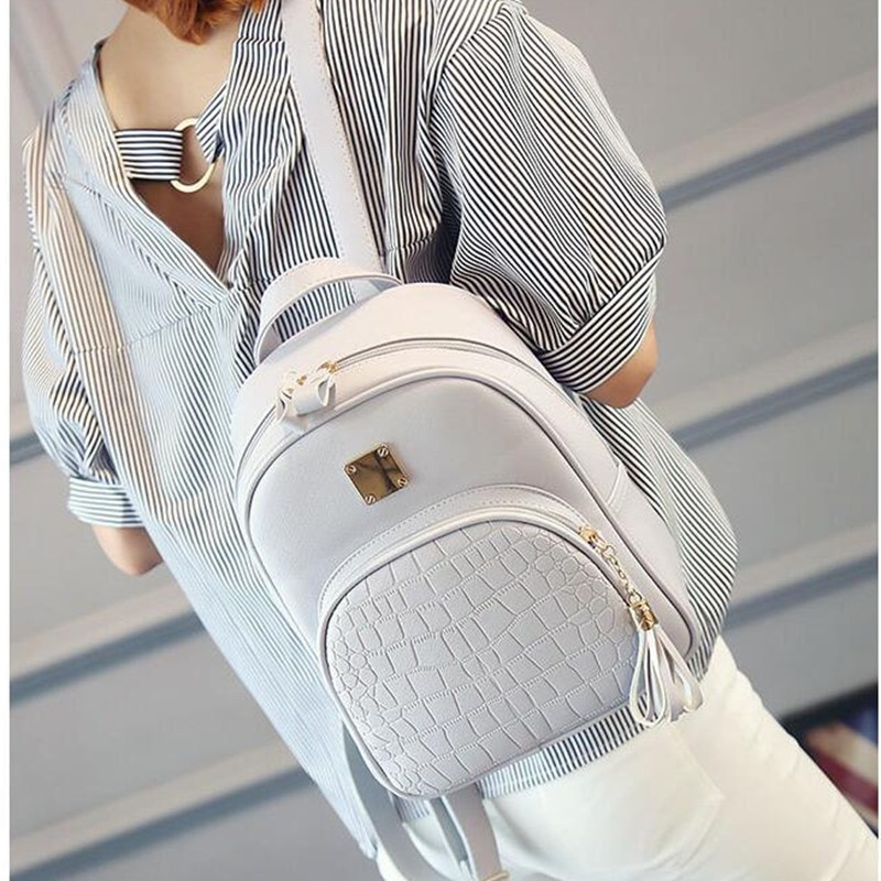Mochila De piel con estrella de la para mujer, morral escolar con lentejuelas de piedra para chicas adolescentes, Mochila pequeña de estilo pijo LB894
