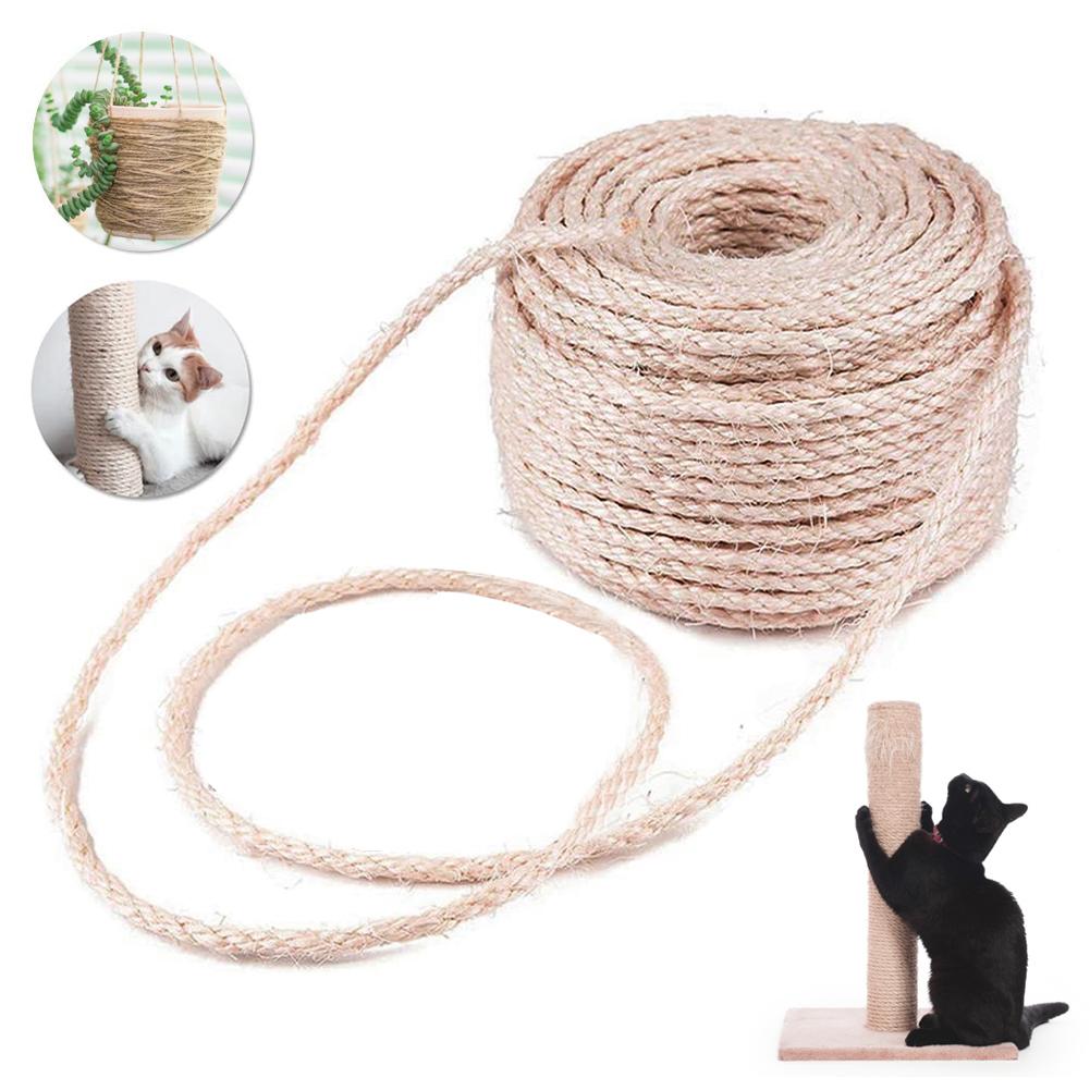 Replacement Sisal Rope For Pet Cat Scratching Post Claw Care Toy Repair Making Desk Legs Binding Rope For Cat Sharpen Claw