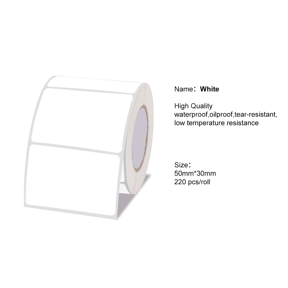 Draadloze labelprinter P50 Inktloze Bluetooth Thermische Label Maker Zelfklevende Label Sticker Machine DIY Patroon Barcode QR Code Tape: GRIJS