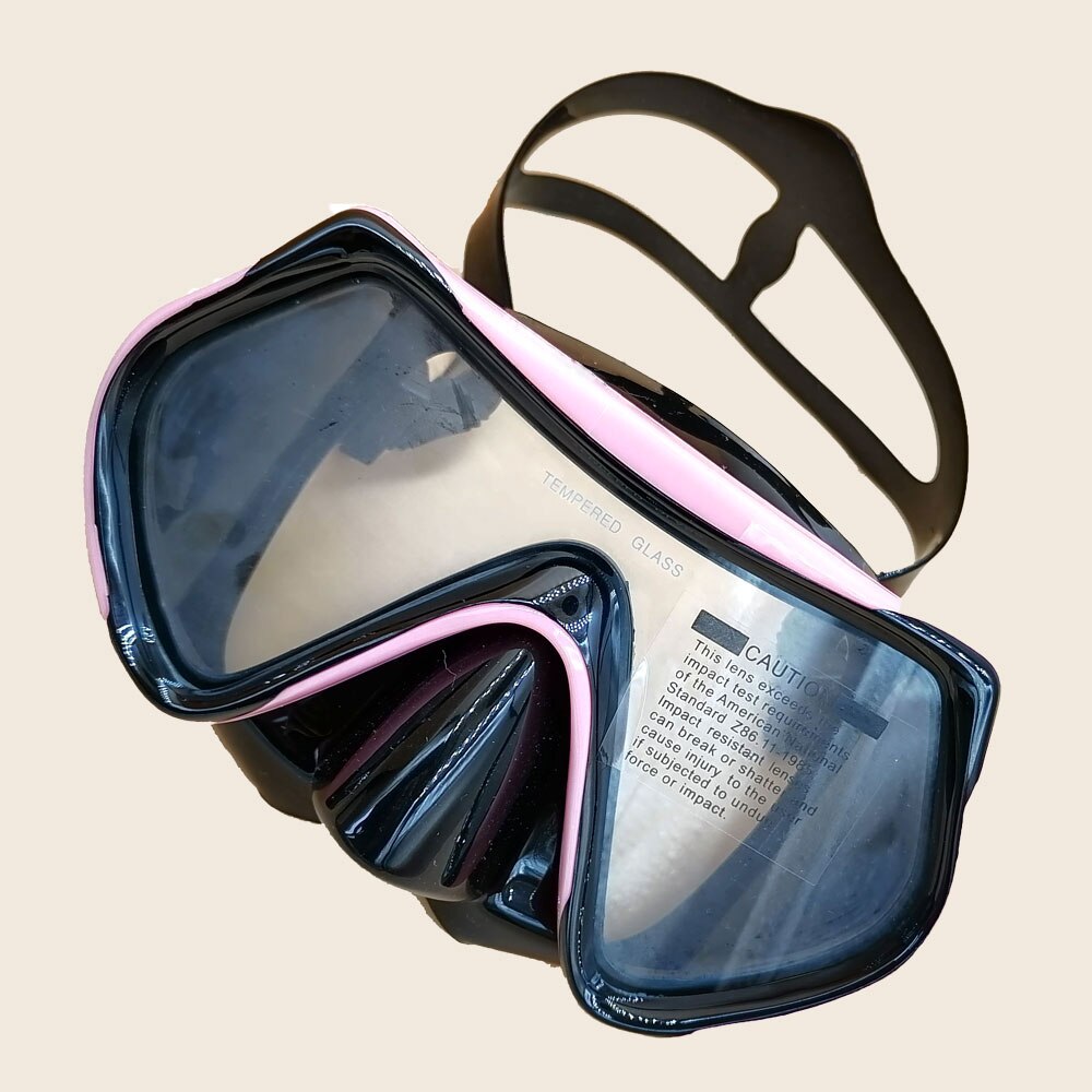 Scuba Diving Mask Box Hard Plastic Protective Case Swim Goggles Snorkeling Glasses Storage: Pink with Box