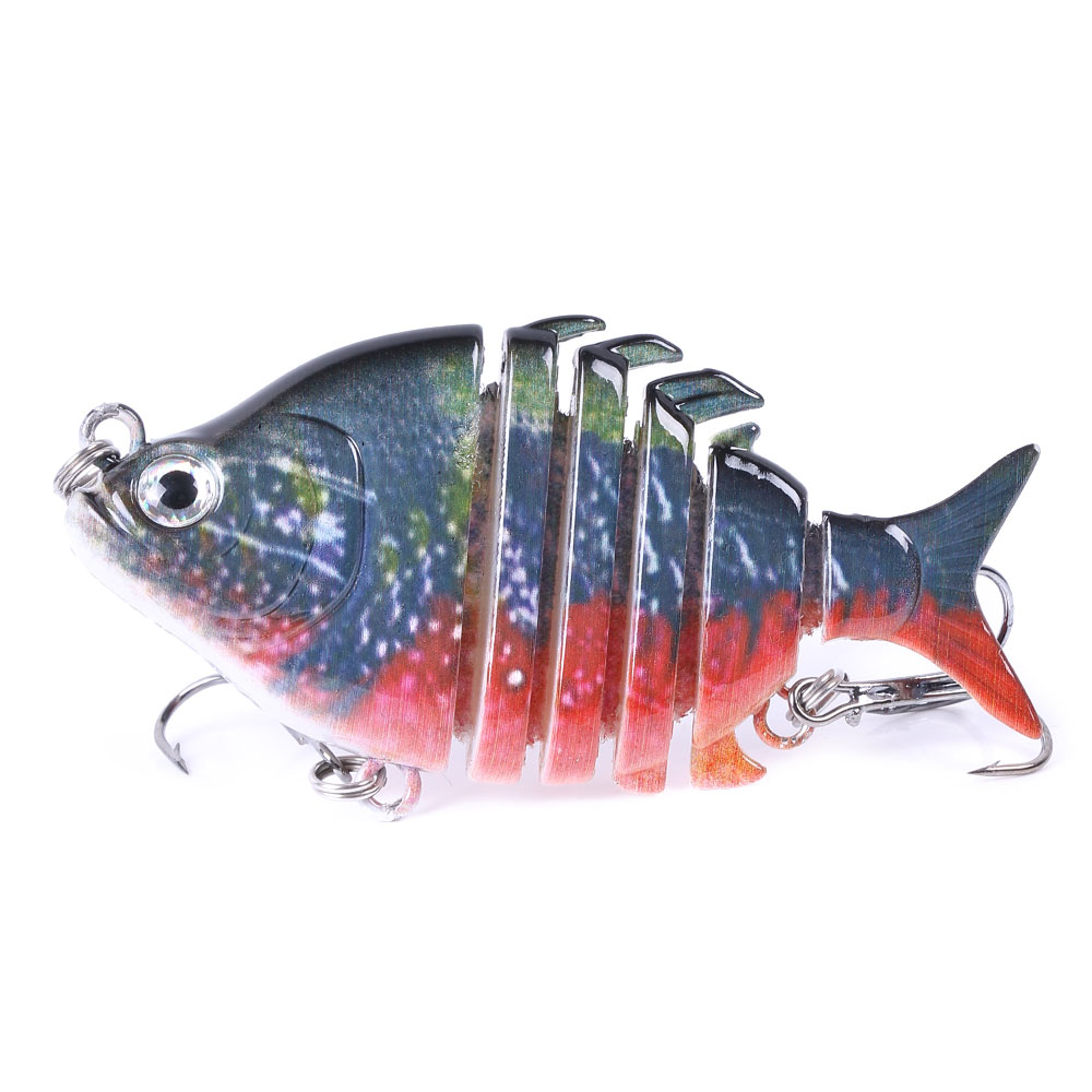 Swimbait Fishing Lures Lifelike Tilapia shape 6.35cm-9.3g Hard Bait 63mm 9.3g Lure With Treble Hook Multi Jointed Lures For Bass
