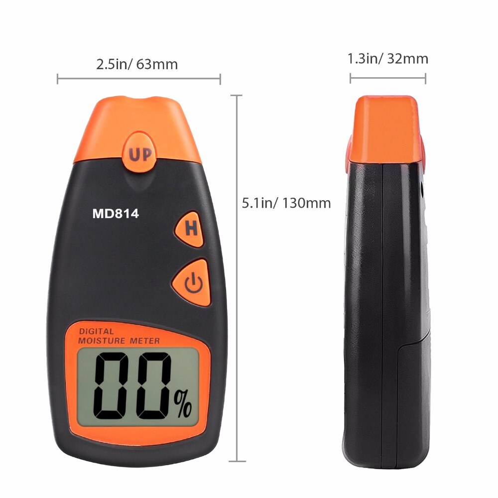 Proster-Medidor de humedad de madera, higrómetro LCD Digital para árbol, madera, yeso de pared, herramienta de medición, Detector de humedad de madera