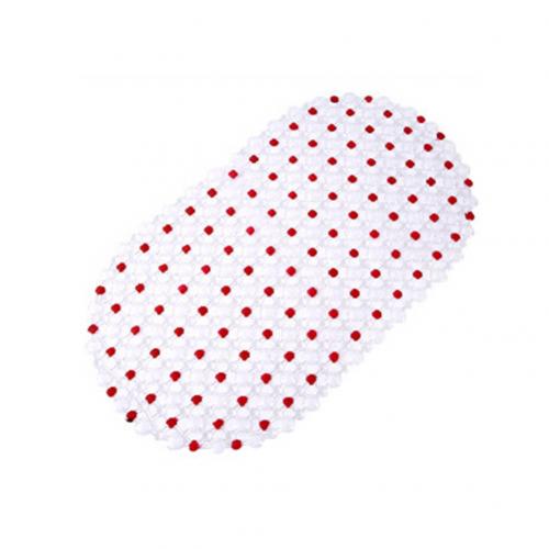 65x36cm Shower Bath Tub Clear Bubble Mat Safety Anti-slip PVC Floor Rug Carpet Bathroom Mat Set bathroom accessories household: Red
