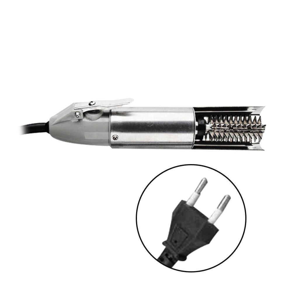 Useful Electric Fish Scaler Fishing Scalers Clean Fish Remover Cleaner Descaler Waterproof Scraper Seafood Tools: EU plug silver