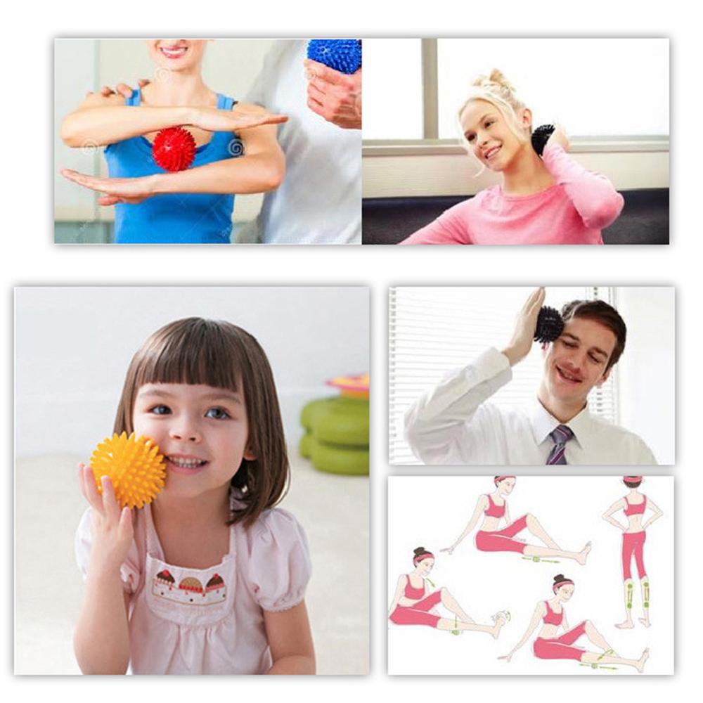 Pvc spiky massage bold udløsepunkt sport fitness hånd fod smerte stress relief fitness tilbehør muskel slappe af bolden 5 farver