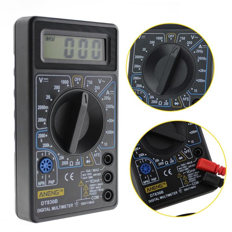 ANENG DT830B AC/DC LCD Digital Multimeter 750/1000V Voltmeter Ammeter Ohm Tester High Safety Handheld Meter Digital Multimeter