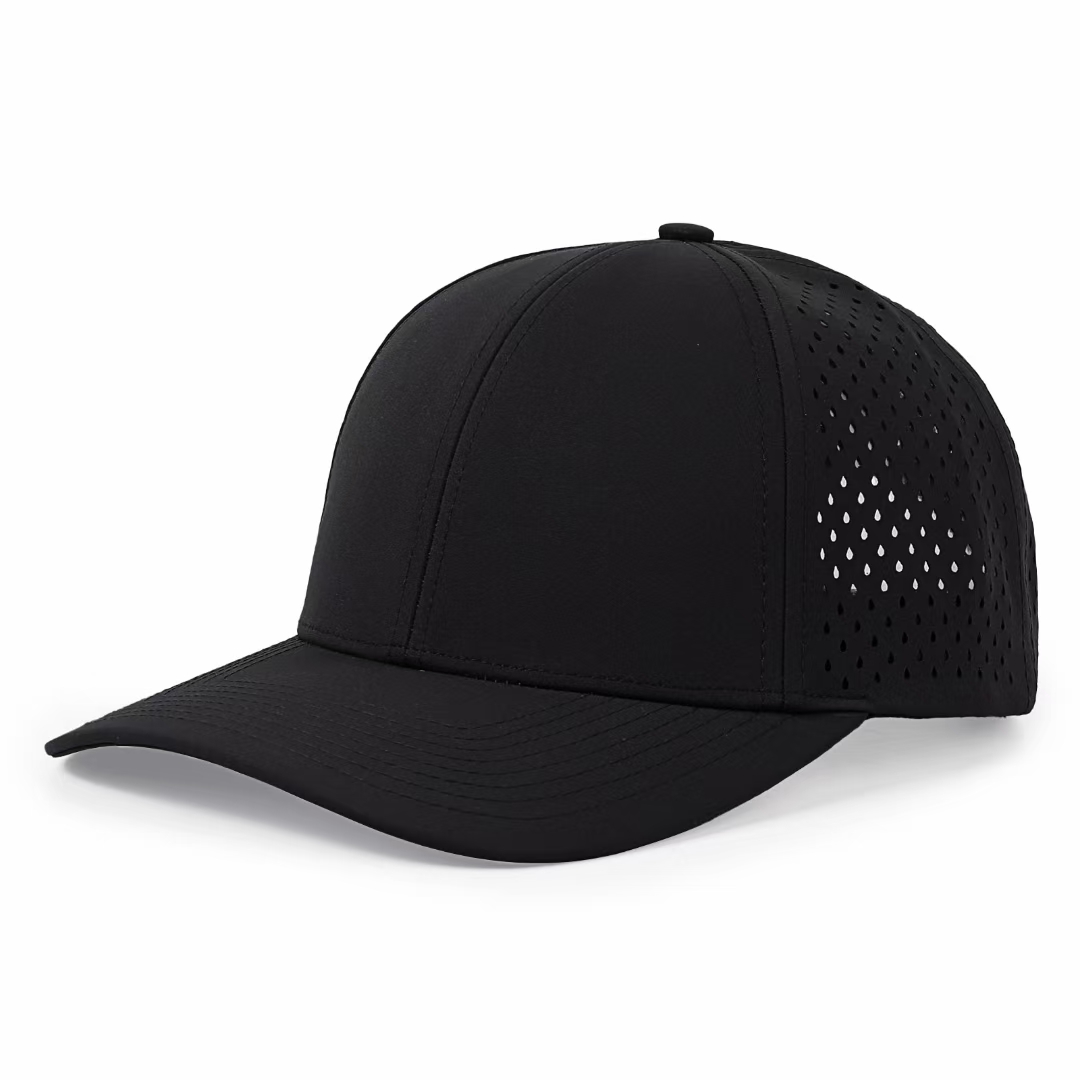Vattentät basebollkeps solid mesh sommar män kvinnor utomhus snapback-kepsar unisex: Svart