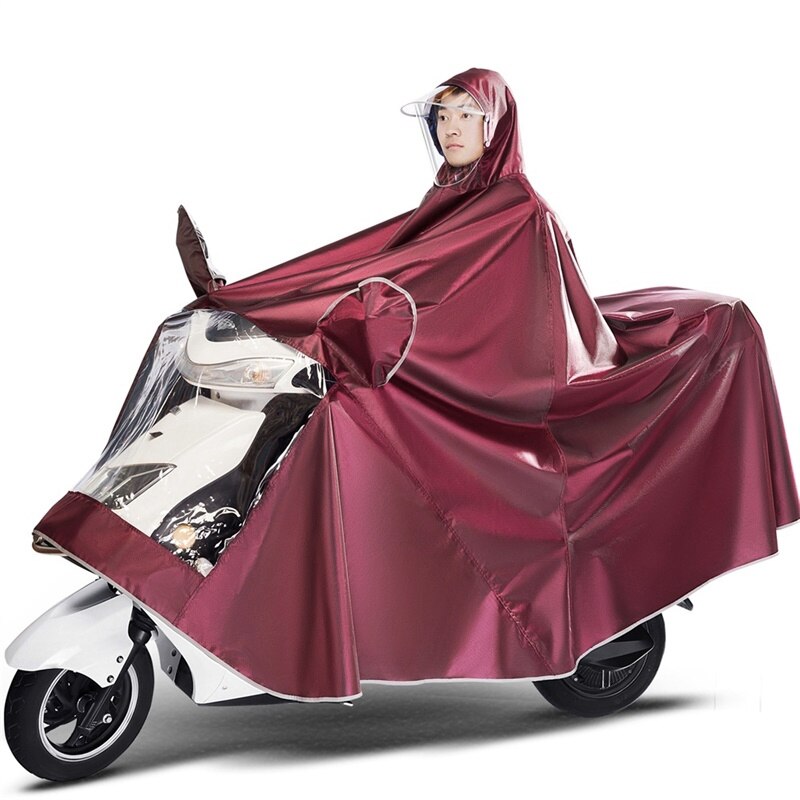 Doppel Motorrad Regenmantel Erwachsene Doppel Hut Poncho Poncho Männer und Frauen Einzigen Reiten Doppelseitige Abdeckung Erhöhen Regenmantel: Q1 / 5XL