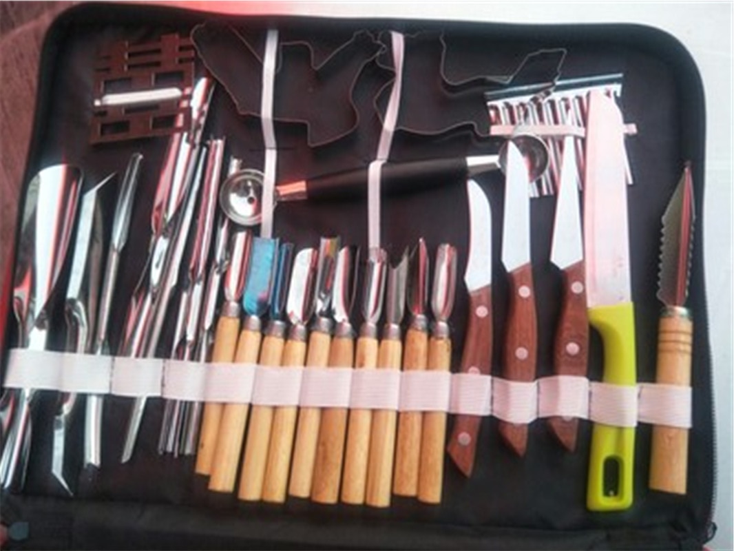 80 stks Culinaire Praktische chef Carving Tool set Fruit groente Garnering Decorateurs Voedsel Graveren Mes Art Tool Keuken Gereedschap