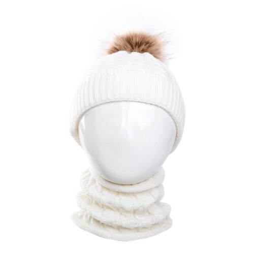 2 stk sød kid pige dreng baby spædbarn vinter varm hæklet strik hat beanie cap + tørklæde solidt sæt: -en