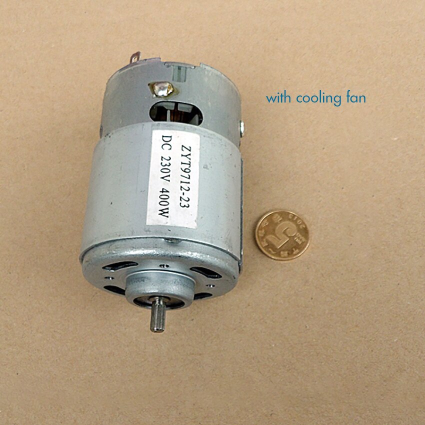 Moteur haute puissance avec ventilateur de refroidissement DC220V 400W | Moteur de broche Miniature, haute vitesse, couple élevé, moteur 9712 cc, arbre de sortie 4.5mm