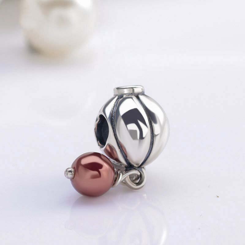 100% s925 silver charm niche personality bracelet accessories pumpkin pendant beads