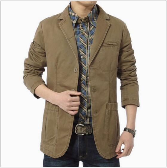 Denim Männer Blazer masculino Jacke Slim Fit Casual Herbst Winter Blazer Mannklage Größe XXL XXXL