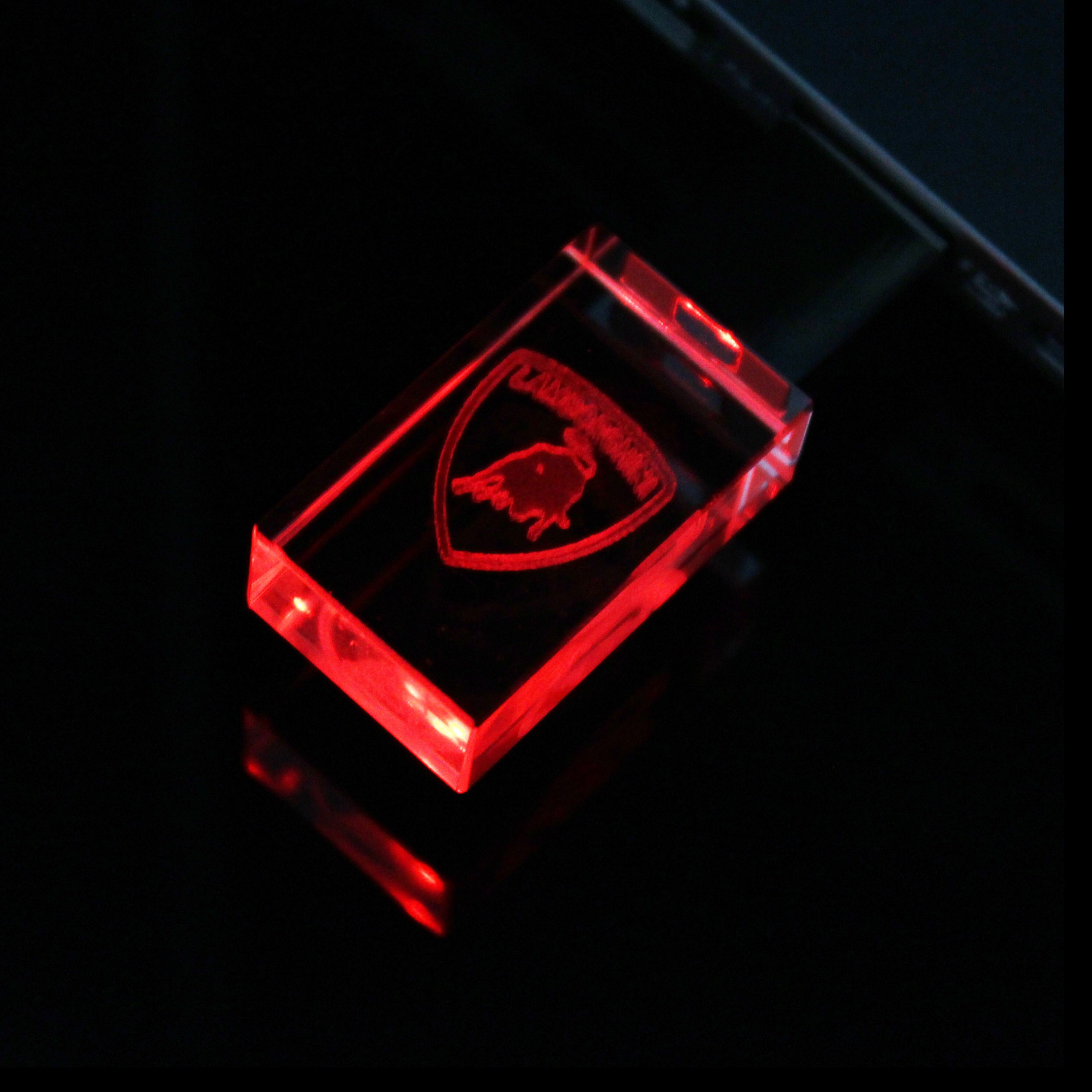 Unidad Flash USB 128GBusb2.0, modelo de llave de coche, cristal metálico, 4GB, 8GB, 16GB, 32GB, 64GB, especial: 64 GB / Rojo