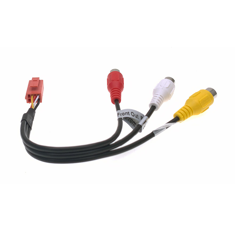 Adaptateur de câble de sortie RCA pour voiture, connecteur de câblage, audio SFP, AUX, entrée AV, accessoires radio Android, universel, 8 broches