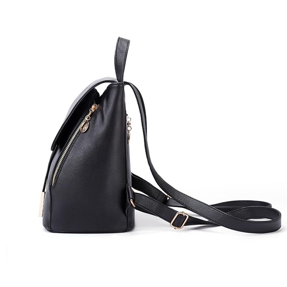 Simple Stylish Women Backpack Shoulder Bags Big Large Capacity Tassel Hand bag PU Leather Lady Backpacks Black Travel Girl Bags