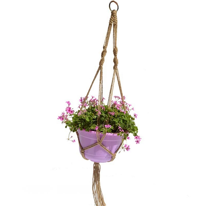 Plantenhanger handgeweven hangpotnet mand schommel bloempothouder voor huisdecoratie familietuindecoratie