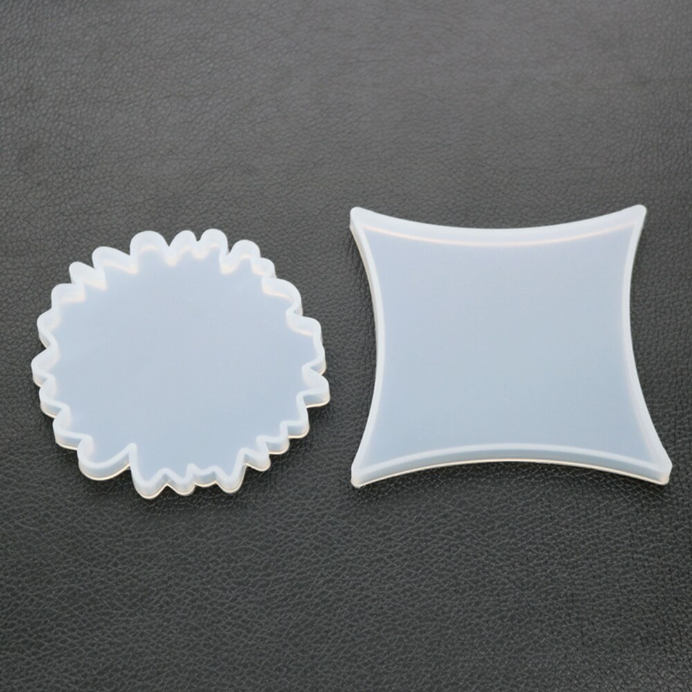 Diy Siliconen Mallen Cup Pad Water Cup Mat Houder Epoxyhars Ambachten Onderzetters Mallen Handgemaakte Gereedschap 4 Patronen Optionele