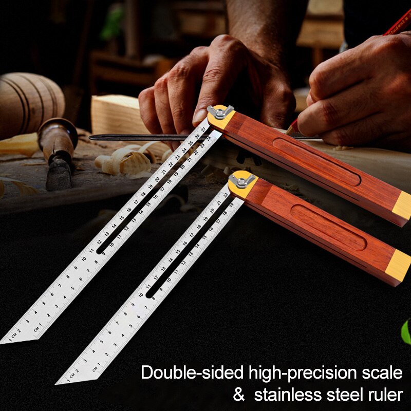 High Handle Stainless Steel Multi Angle Ruler Adjustable Sliding Bevel Carpentry Angle Finder Tool LG66