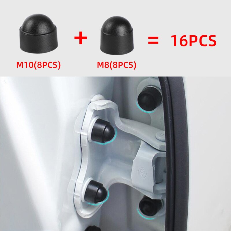 16PCS Car Interior Accessories Universal Auto Screw protection cap for Toyota Corolla Camry RAV4 Yaris Prius Car Styling: Black