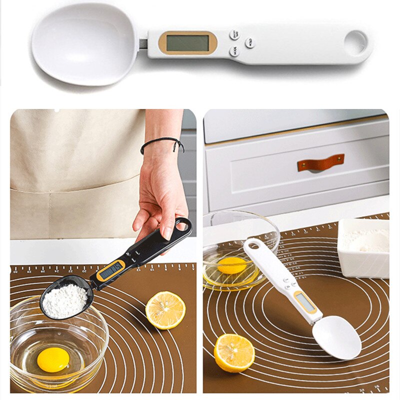 Cuchara medidora Digital con pantalla LCD, Mini báscula de peso para alimentos, herramientas de medición de cocina, 500g/0,1g