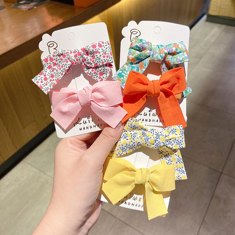 Accessori per capelli per bambini per bambina fiocco floreale forcina per bambini carino principessa fiore Clip