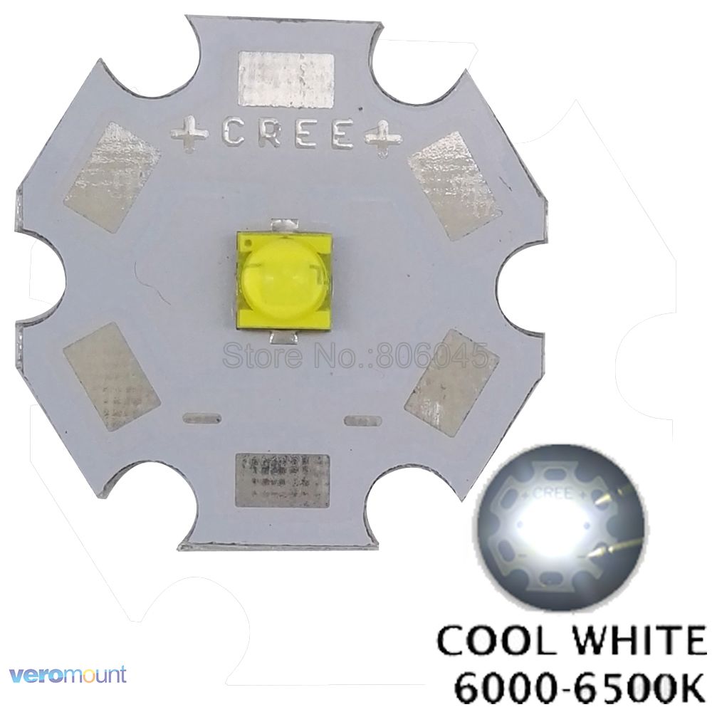 10x 5W Cree XTE XT-E High Power LED Emitter Diode,Cool White/Warm White/Neutral White/ Royal Blue on 8mm/12mm/14mm/16mm/20mm PCB: Cool White / 8mm PCB