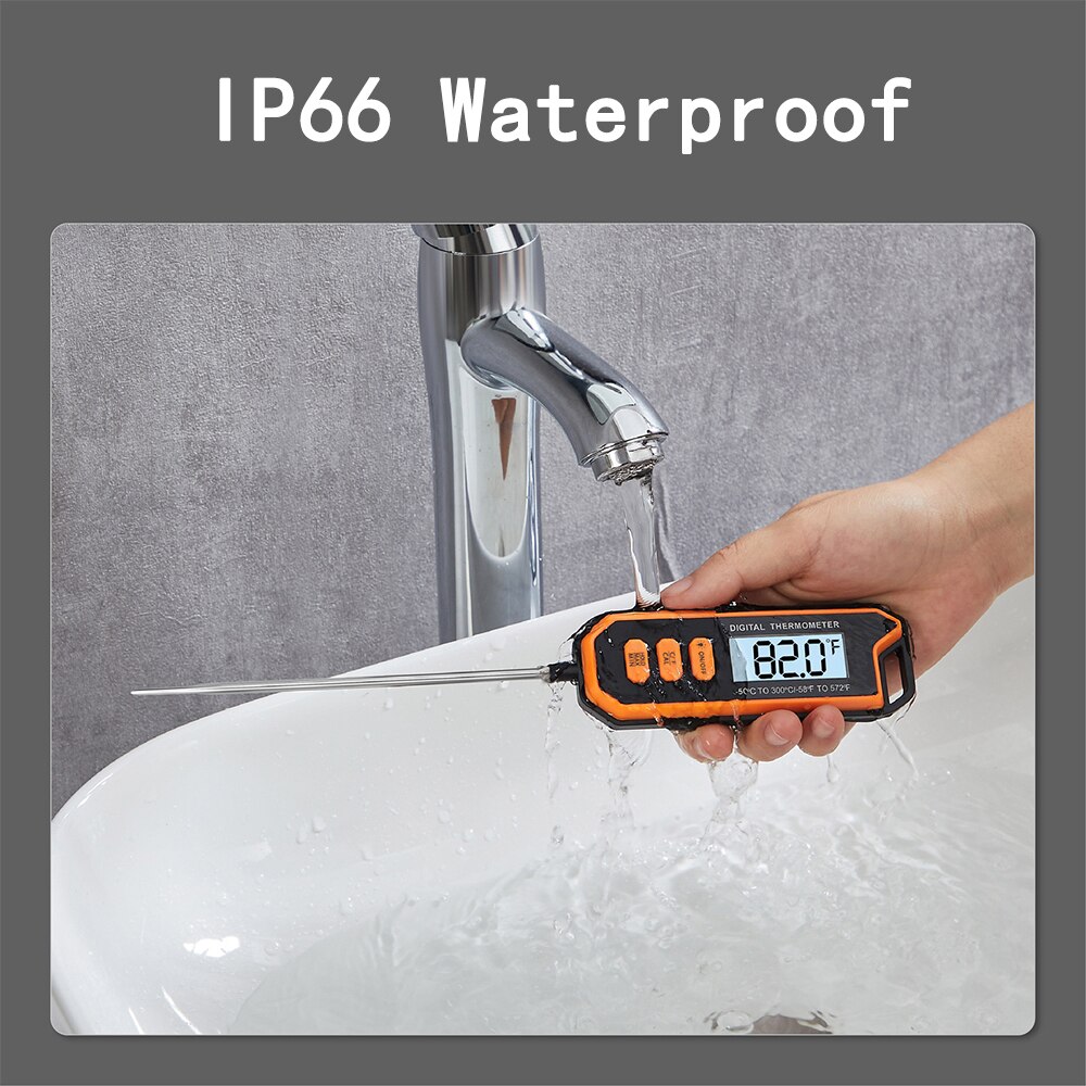 Fast Reading Kitchen Food Cooking Thermometer With Backlight Long Probe BBQ Meat Thermometer For Oven Milk