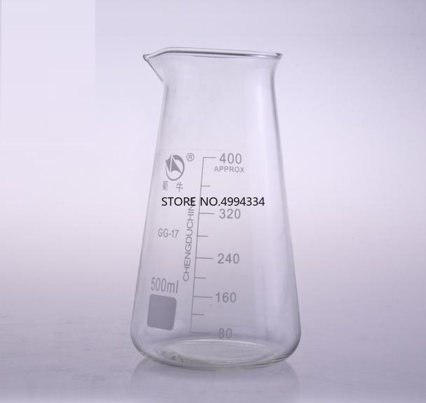 Conische Beker Chemie Laboratorium Borosilicate Transparante driehoek Glas Beker met tuit