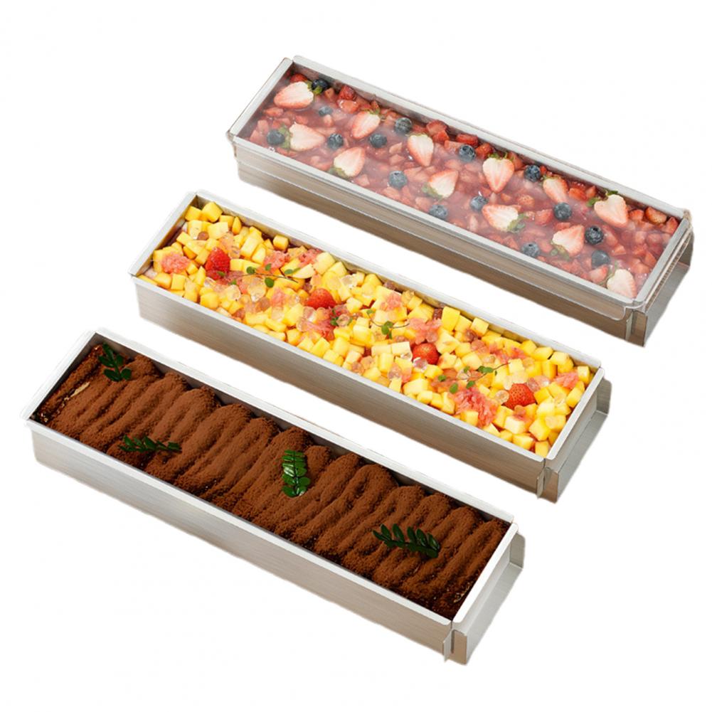 Stainless Steel Tiramisu Mold Heat-resistant Rectangular Baking Pan Non-Stick Mousse Mold for DIY Cakes