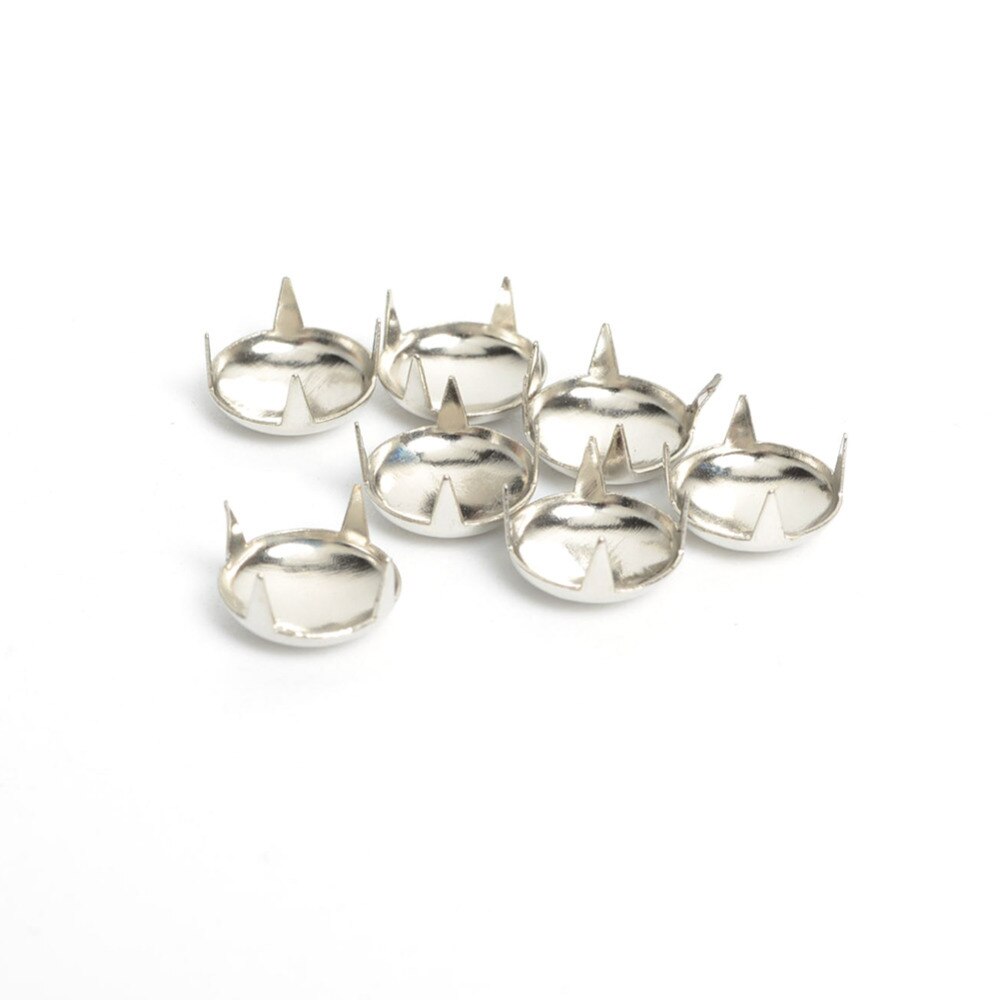 Tachuelas redondas de plata de 10mm, 100 Uds., remaches, manualidades para ropa, remache de costura, accesorios para ropa