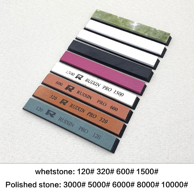 Sharpening Stone Fine Polishing Stone Fixed Knife Sharpener Natural Grindstone Whetstone Grind Tools 120-10000 grit: set  4