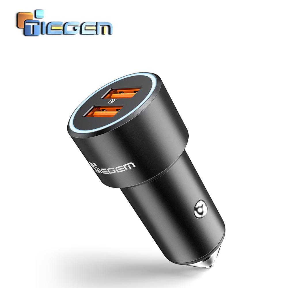 TIEGEM 36 W Auto Ladegerät Dual USB Quick Charge 3,0 Handy Auto-Ladegerät Adapter Schnell Ladegerät für Samsung s8 S9 Huawei P20