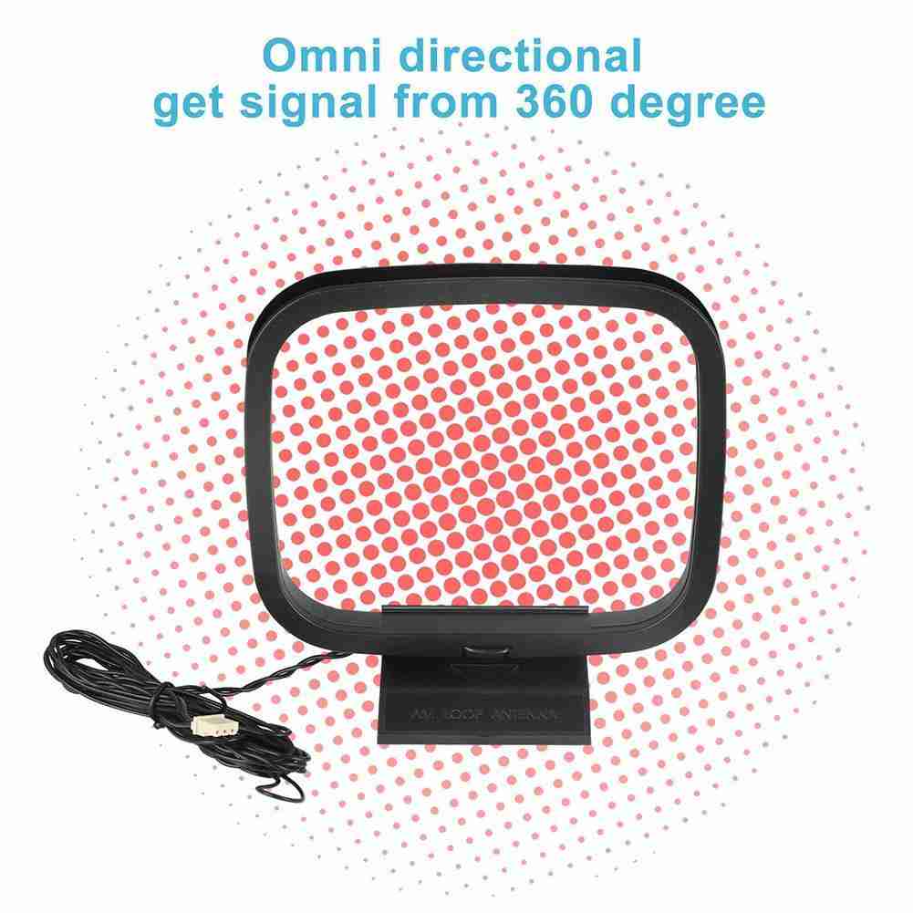 Mini Universele Fm Am Radio Antenne 360 Signaal Ontvanger Lijn Loop Antenne Voor Sony Scherpe Hi-Fi Stereo Audio Ontvanger Systemen