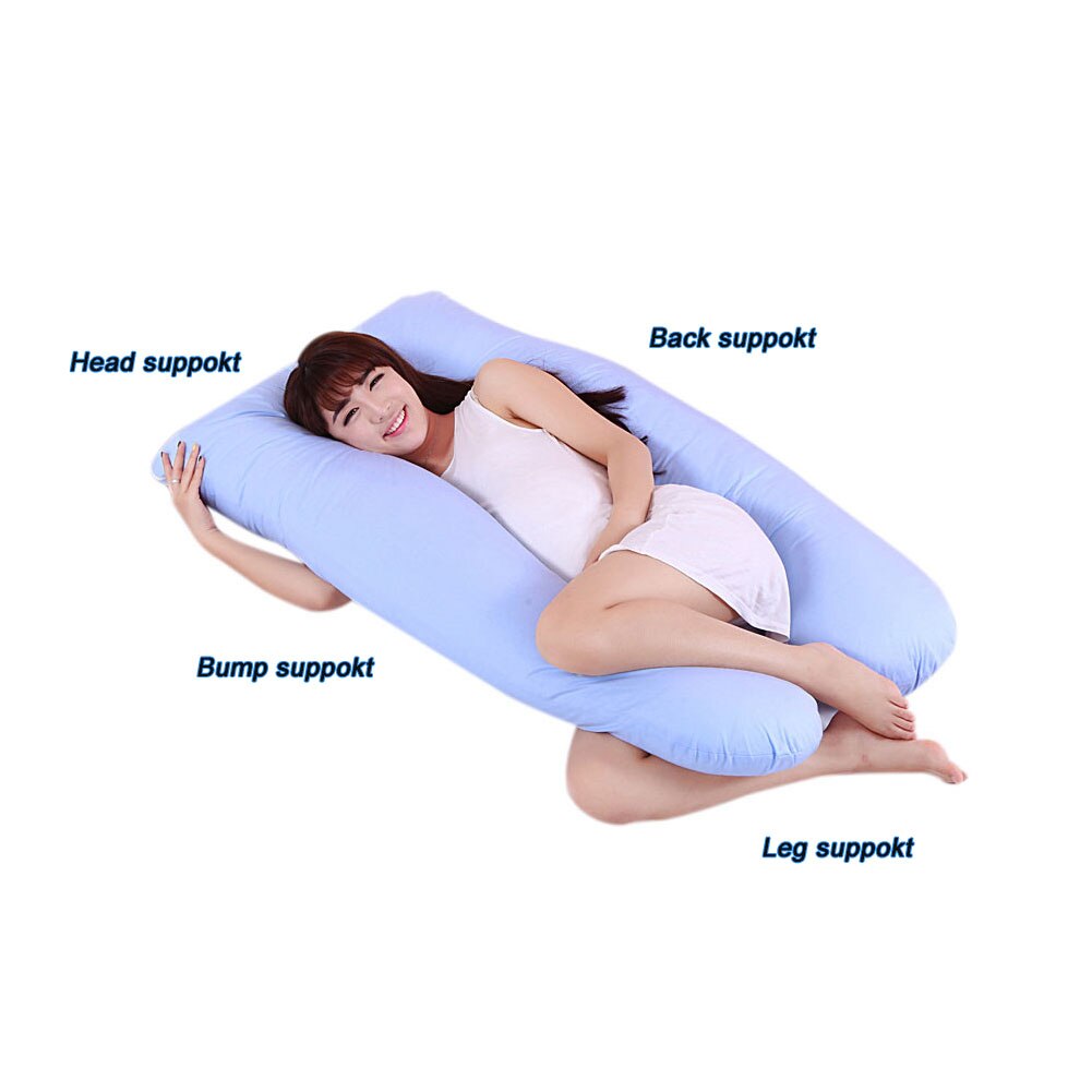 Maternity Pregnancy Boyfriend Arm Body Sleeping Pillow Case Covers Sleep U Shape Cushion Cover B99