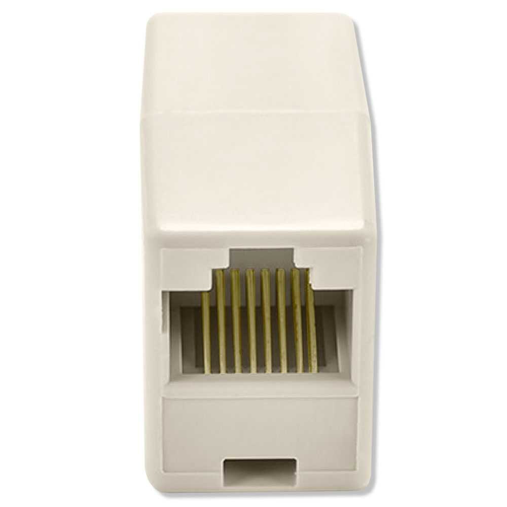 Acoplador de Cable RJ45 Beige Cat 8 7 6a 6 5e 5 Adaptador 1000Mbps Doble Hembra Módulo Alargador Extensor Ethernet LAN