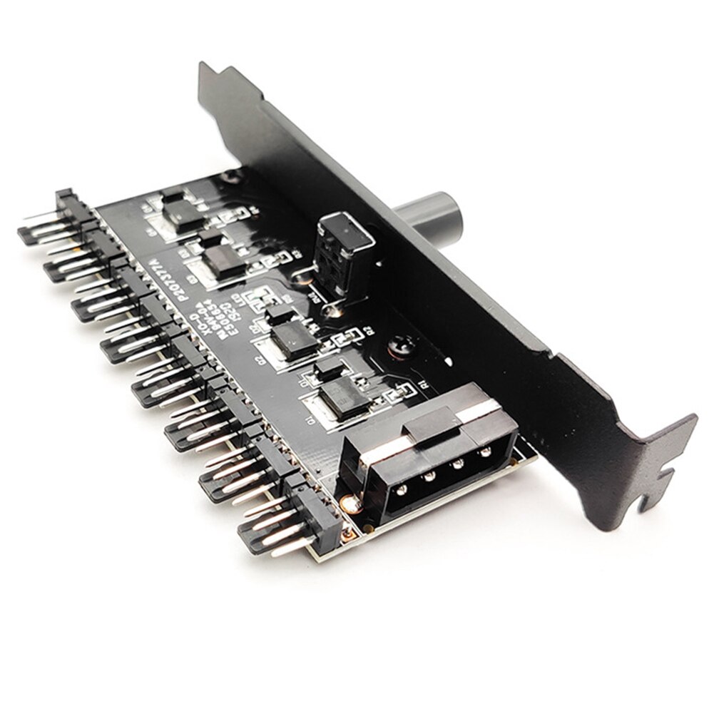 12V 4Pin 3Pin Speed Controller Knob 1 To 3 8 Way Universal Computer Regulator PC Case Cooling Fan Hub Easy Install Practical: 3