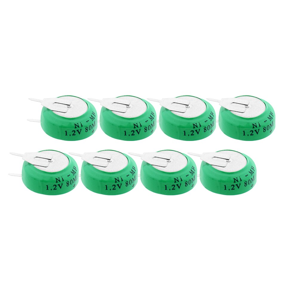 1/2/4/6/8/10 stück 1,2 V 80H 80mAh Ni-Mh nickel Metall Hydrid Knopfzellen Batterie Für Drahtlose Kopfhörer: 8  Pieces