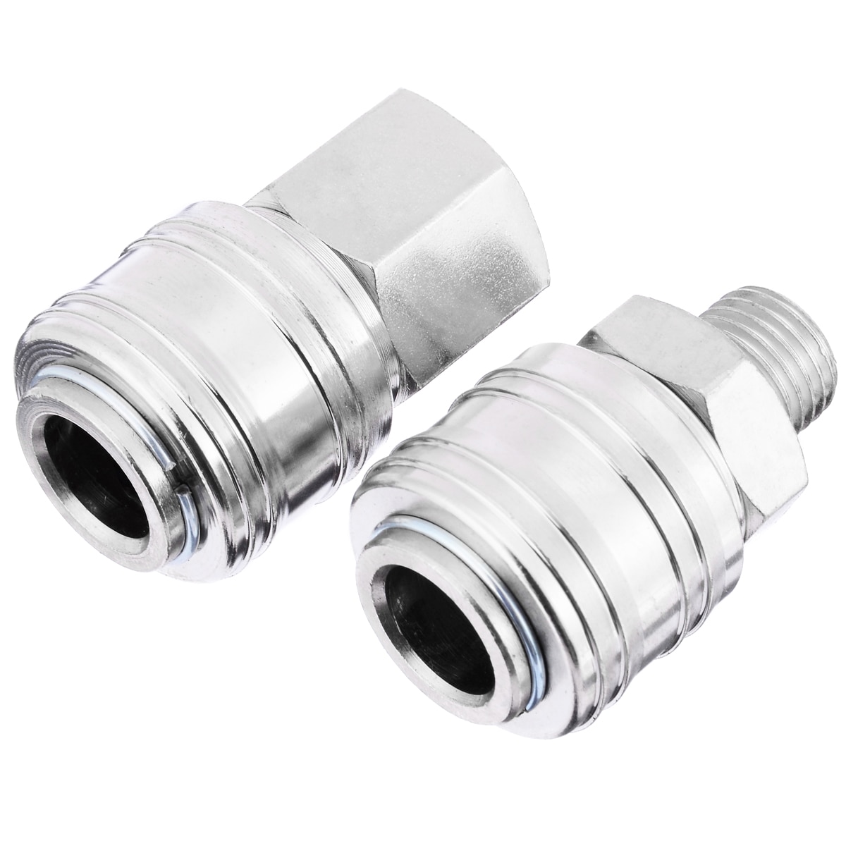 6pcs Euro Air Hose Compressor Fittings Connector High Pressure Male Quick Release 1/4" BSP