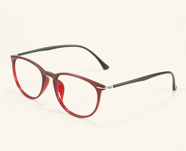 Ultem – lunettes ovales rondes Vintage pour hommes et femmes, lunettes optiques Nerd myopie sur Prescription, montures Oculos: Wine red