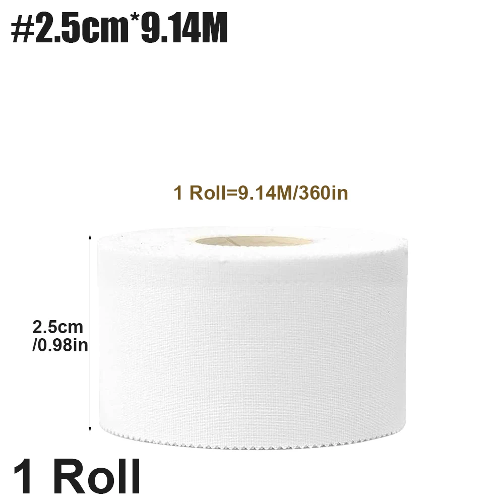 2.5/3.8/5cm 9,1 Meter Sport sportliche wasserdichte Baumwolle weiß Box Klebeband Belastung Verletzung Unterstützung Sport Binde verband: Brown