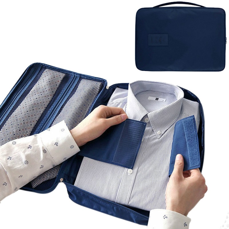 Grande Capacidade de Embalagem Leve Organizador Cubos de Nylon Sacos De Viagem Bagagem Para A Camisa dos homens Da Bagagem Saco Mala Masculino