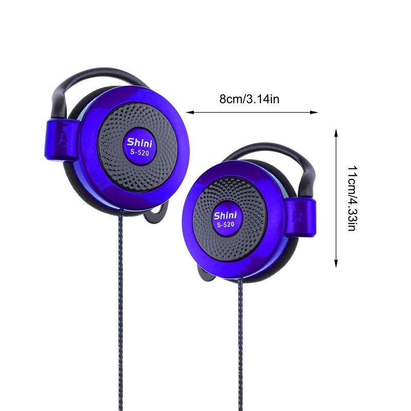 Draad Sport Oortelefoon Voor Shini S-520 3.5mm Stereo Mp4 Oorhaak Game Sport Leisure Mobiele Telefoon Universele Oorhaak headsets