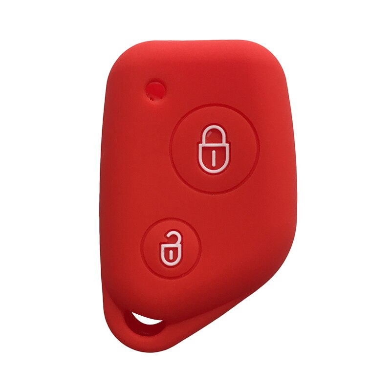 Funda de silicona para llave de coche, 2 botones, para Peugeot 406, 306, 205, 206, 405, Citroen Berlingo, Xsara, Picasso, Saxo: Rojo