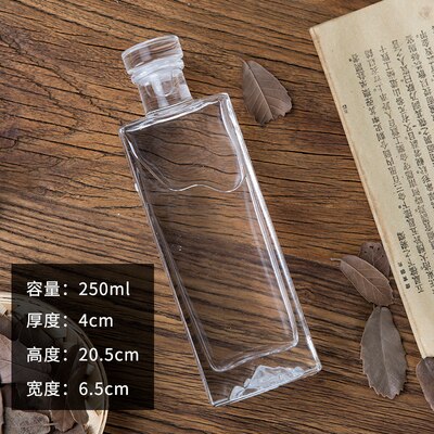 Botellas de vino de , botella de vidrio vacía para licor de alcohol, contenedor de vino de 500ml, 1 ud.: 250ml 1pc b