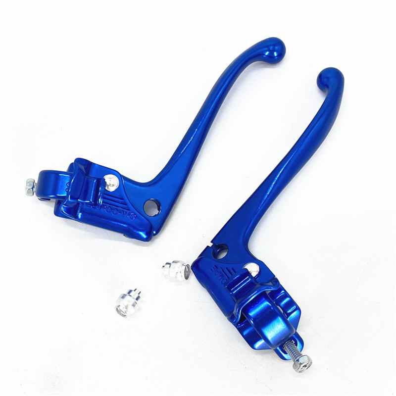 DIA-COMPE bicicleta urbana bicicleta Retro palanca de freno de 22,2mm instalación con bisagras pinza de liberación rápida palancas de freno en V aleación de aluminio: Azul