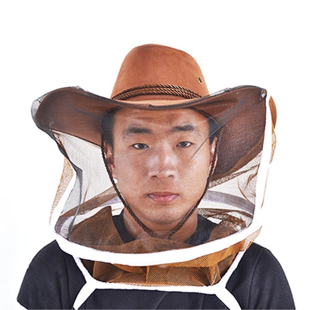 Denim Dick Biene Hütte Schützen Sicherheit Anti-Biene Gesicht Maske Kappe Cowboy Fliege Hütte Netz Bienenzucht Imker Schutz Insekt q7O3