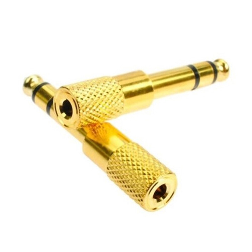 2 Stuks 6.35Mm Jack Naar 3.5 Mm Man-vrouw Plug Connector Hoofdtelefoon Versterker Audio Adapter Microfoon Aux 6.3 3.5 Mm Converter