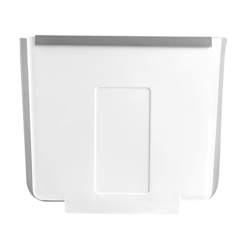 Folding Dustbin Kitchen Cabinet Door Hanging Dustbin Toilet Toilet Garbage Collection Hanging in Kitchen Door Cabinet Door: Light Grey