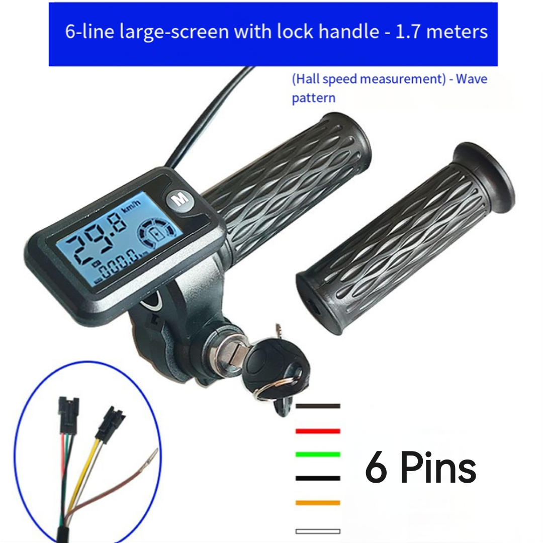 170cm Kabelgreep E-Bike Throttle Voor E-Bike Upgrade Huidige Weergave Hall Meting Snelheid Model Kilometerstand Display